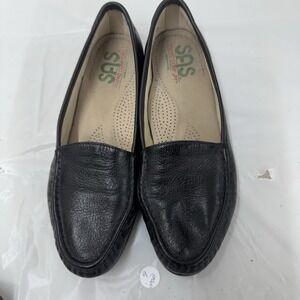 SAS Women's Size 9 N  Simplify Tripad Black Leather‎ Slip On Loafer Shoes VG